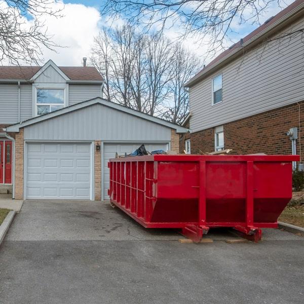 large metal construction dumpster